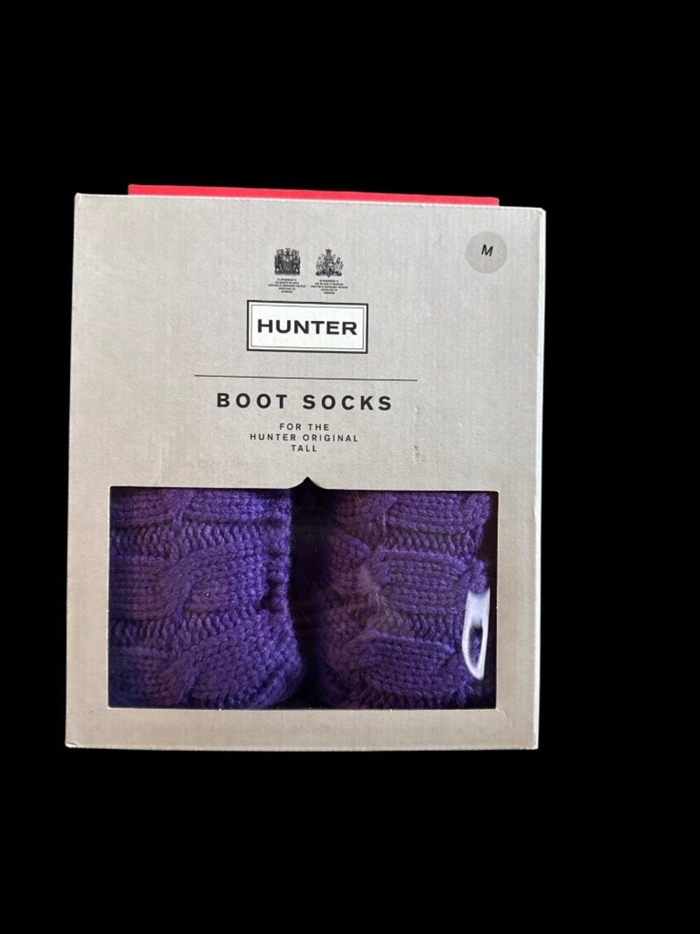 Hunter Original Tall Boot Socks Acid Purple Size Medium New in Box